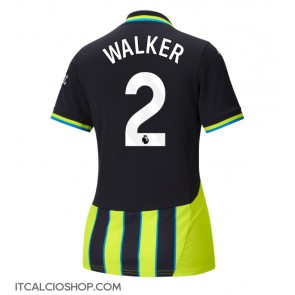 Manchester City Kyle Walker #2 Seconda Maglia Femmina 2024-25 Manica Corta